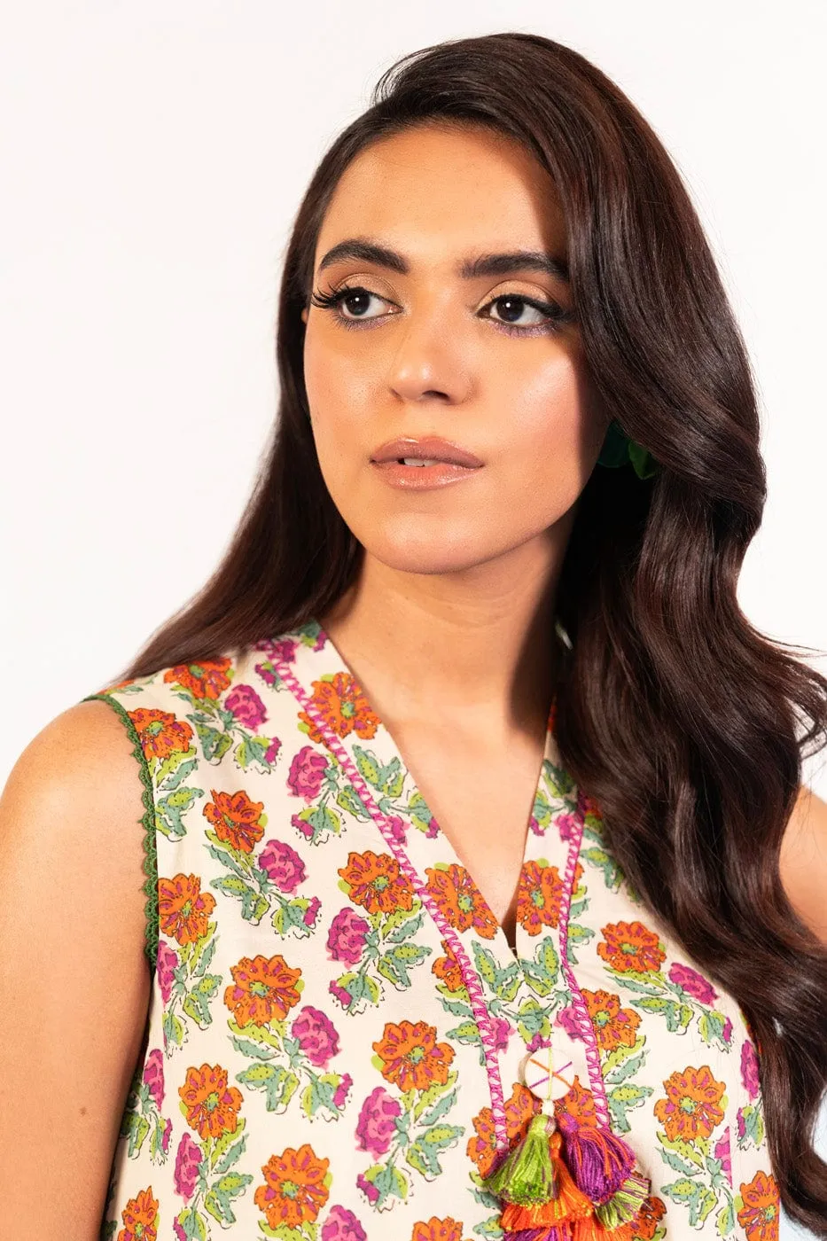 1 Pc Printed Silver Lawn Shirt 