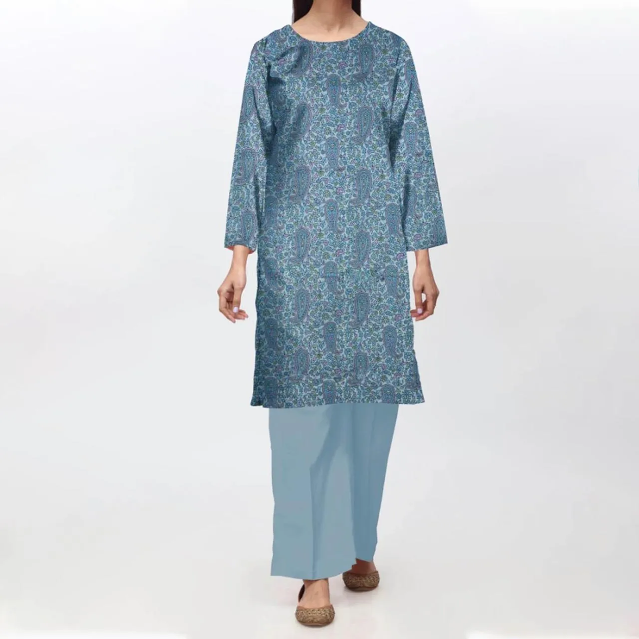 1PC- Unstitched Digital Printed Lawn Shirt PS4649