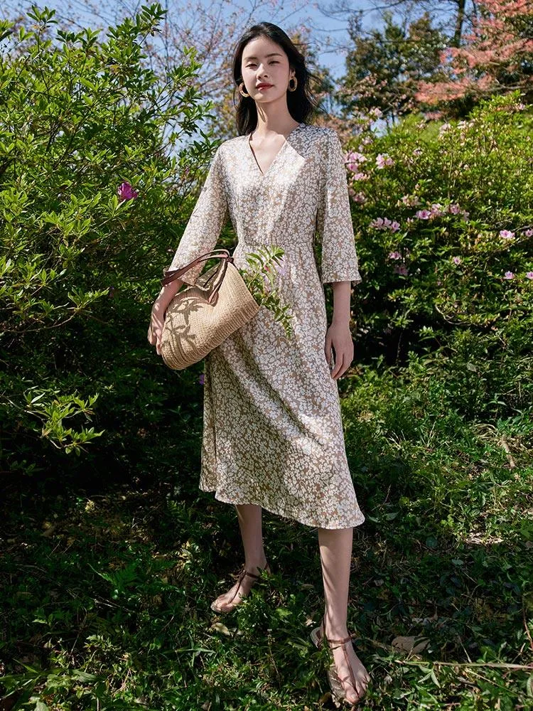 Acetate Printed Dress
