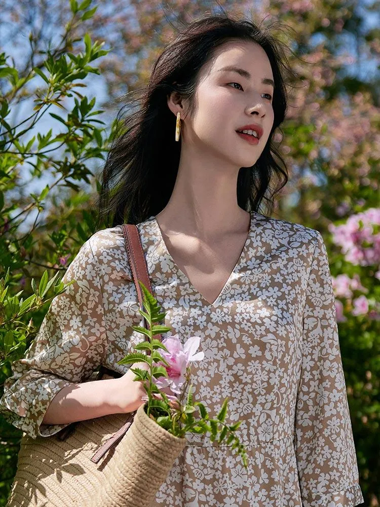 Acetate Printed Dress