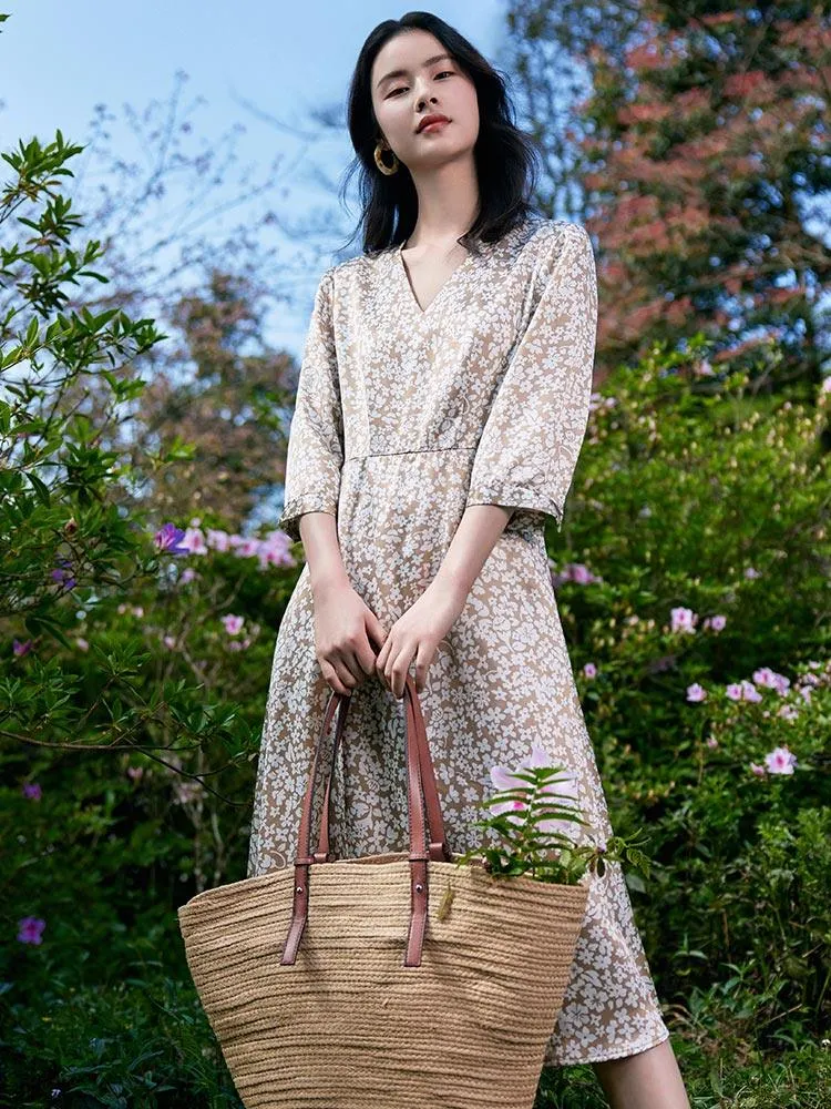 Acetate Printed Dress