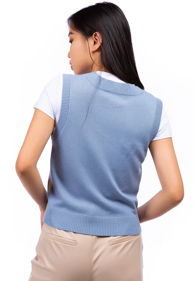 Argyle Checks Short Cardigan Sweater