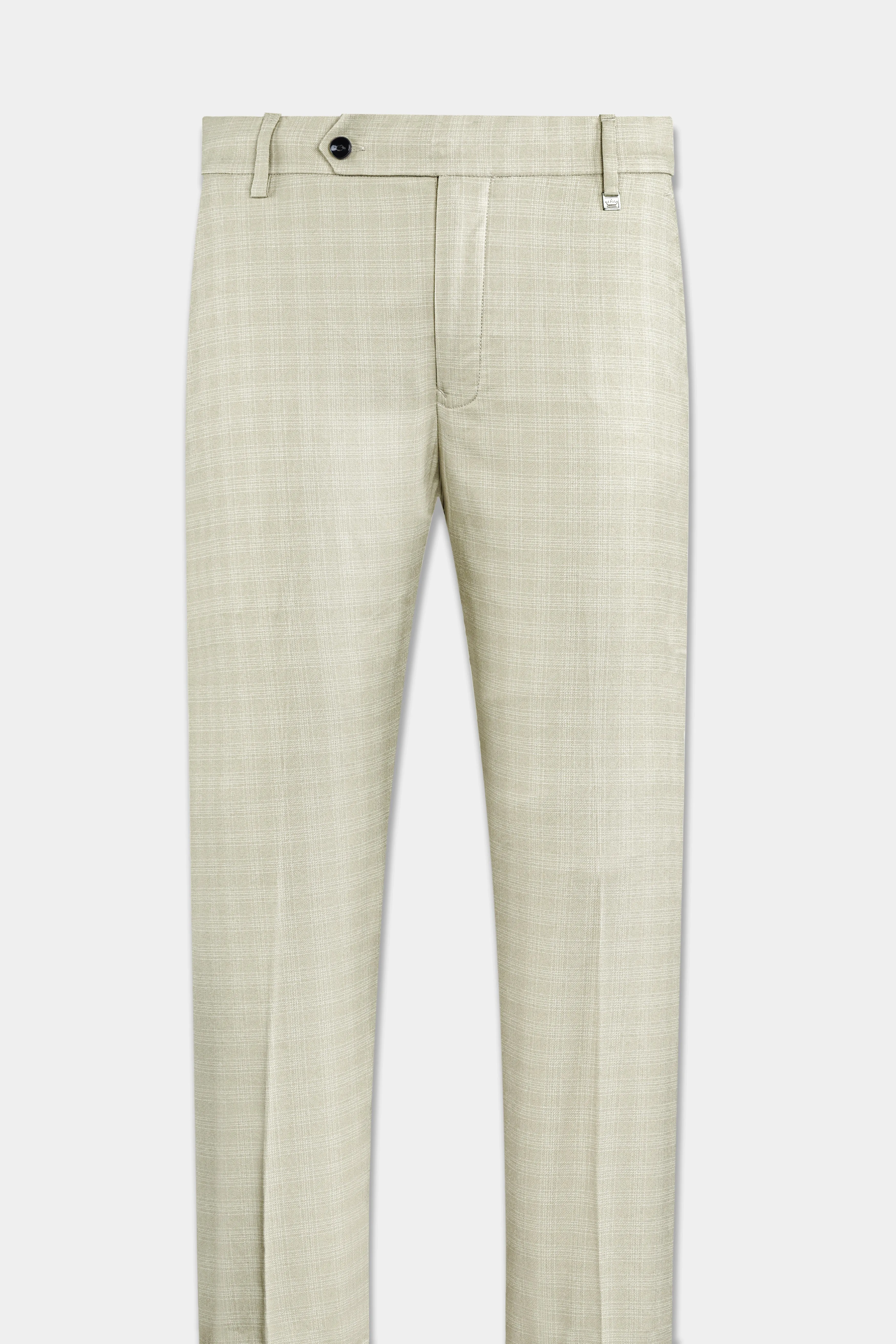 Bone Cream Subtle Plaid Woolrich Suit