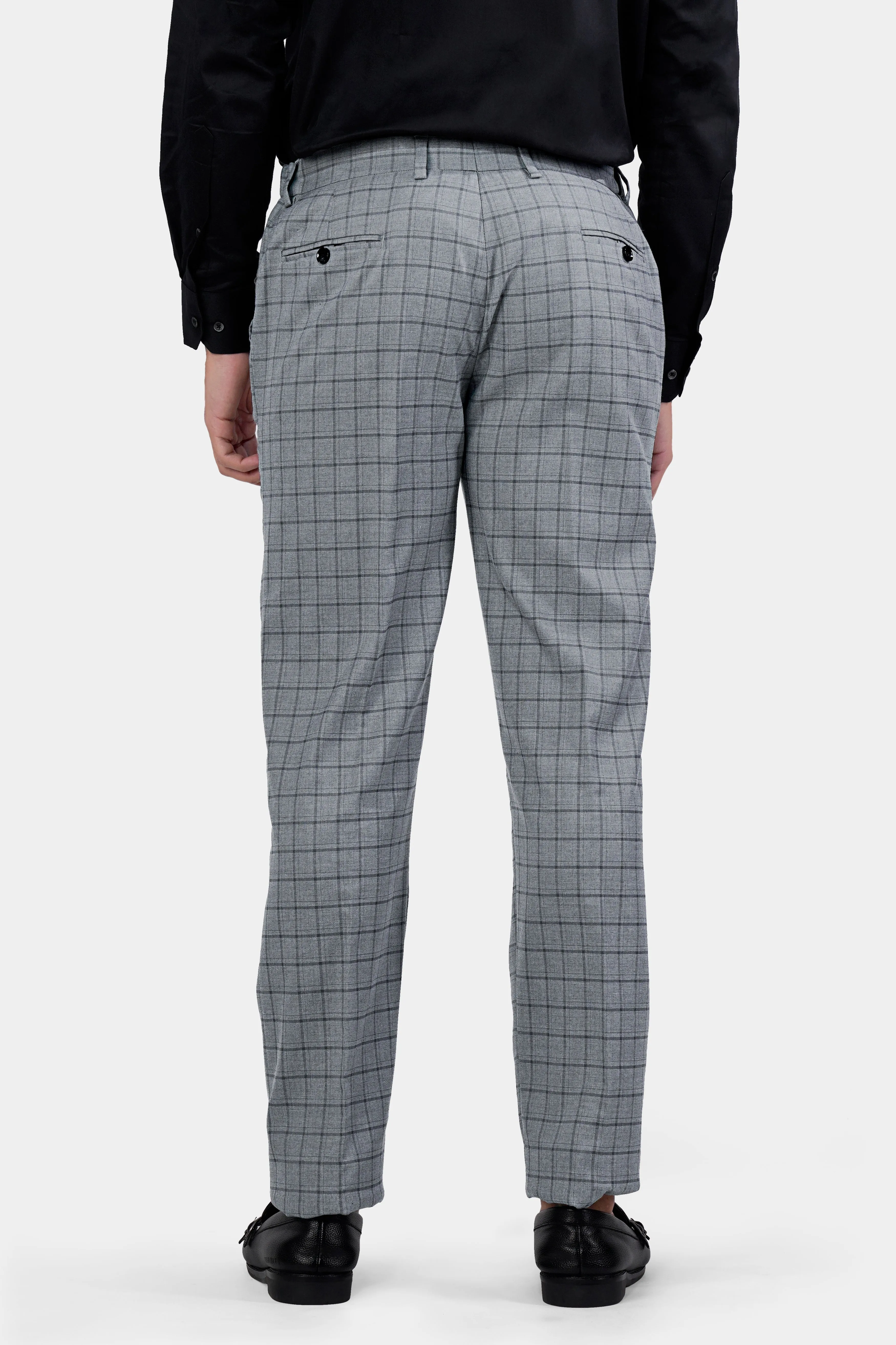 Boulder Gray Checkered Wool Rich Pant