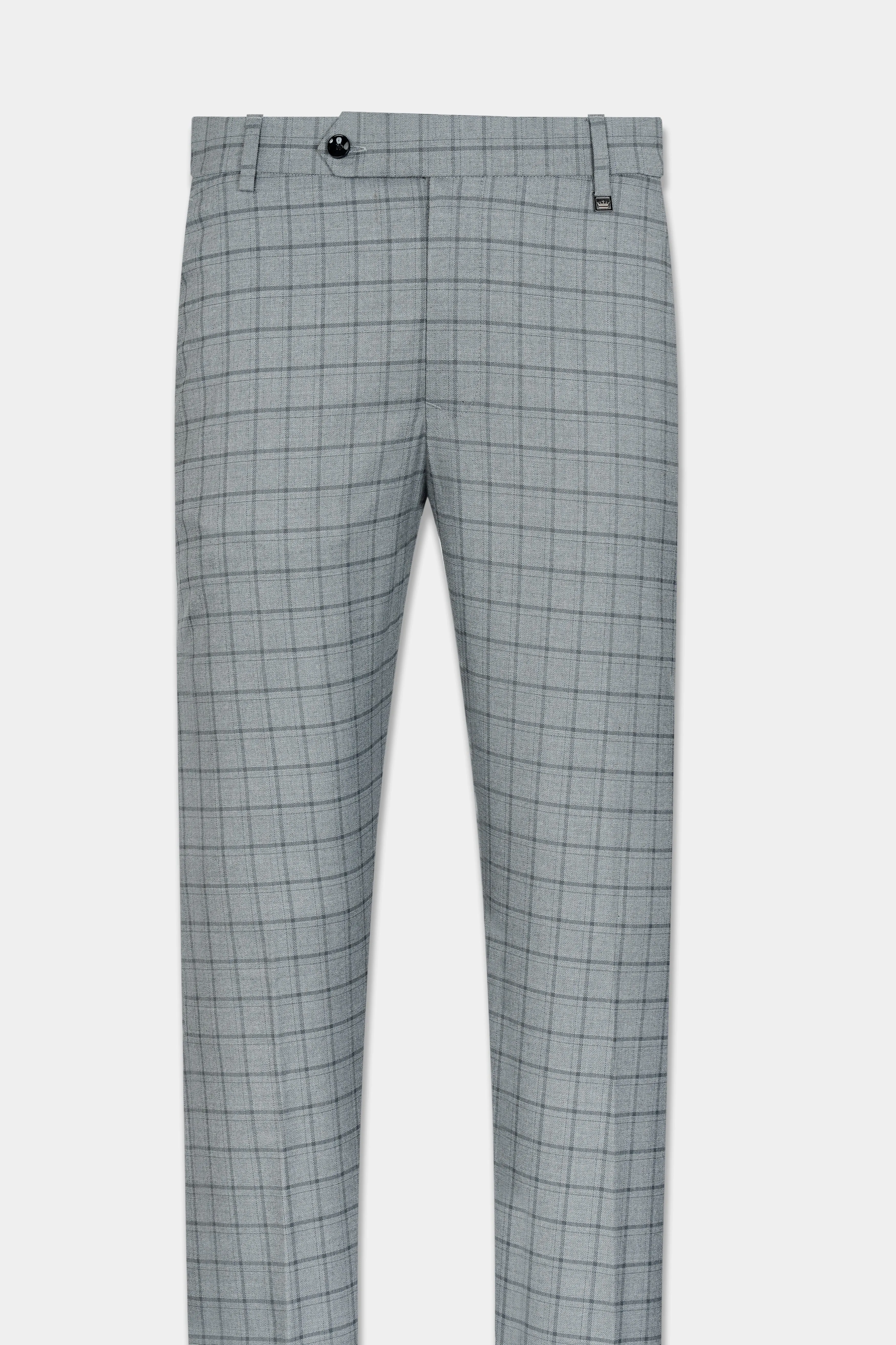 Boulder Gray Checkered Wool Rich Pant
