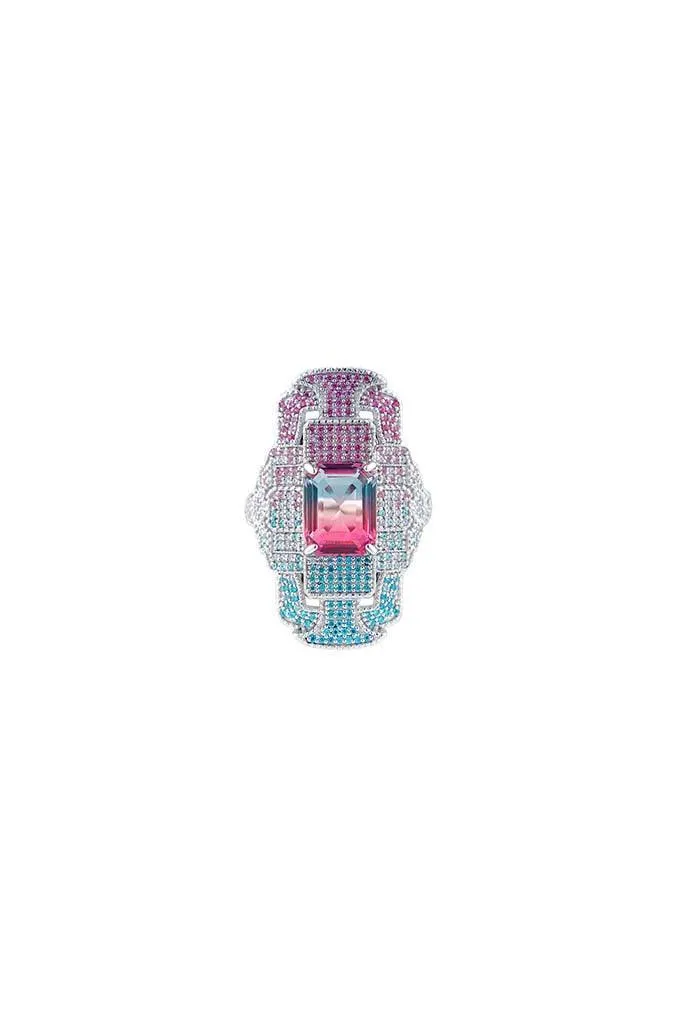 Colorful Goodtrip Collection Art Deco Ring
