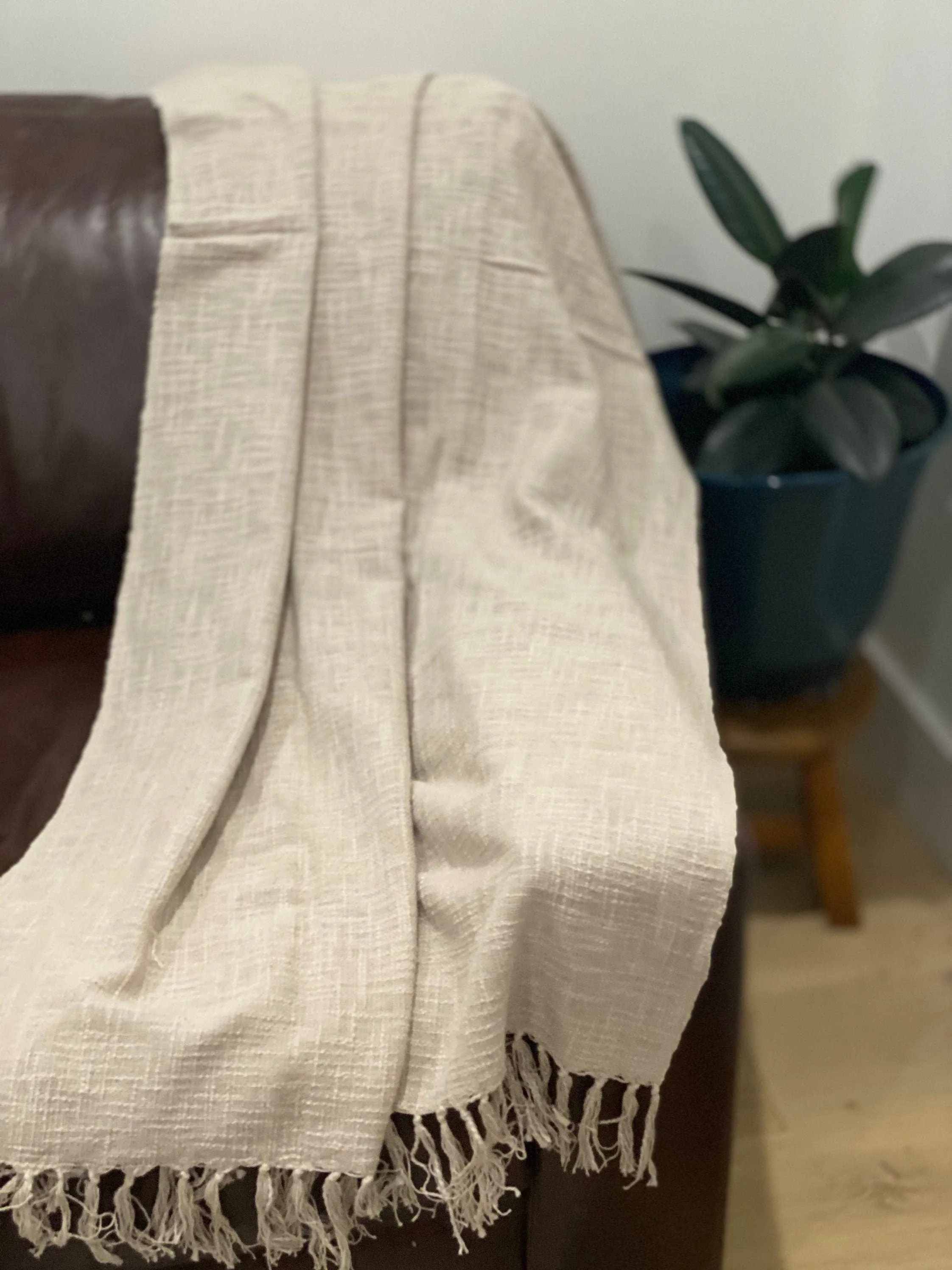 Cotton Throw Blanket For Sofa, Solid Color Throw,  Outdoor Blanket, Summer Throw for Beach, Sofa Spread, Couch Blanket,  Picnic Blanket