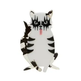 Detroit Rock City Cat Brooch