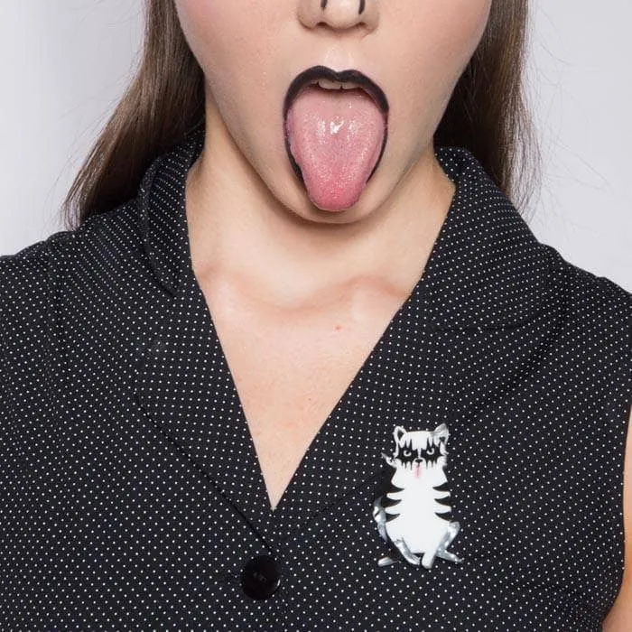 Detroit Rock City Cat Brooch