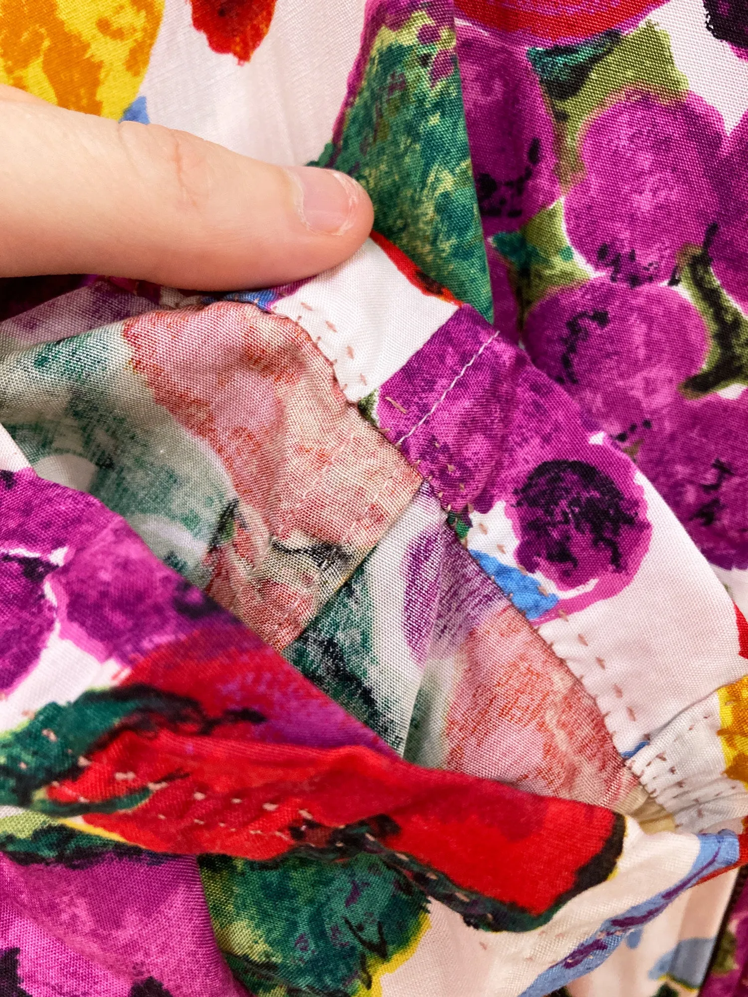 Kenzo Paris 1980s lightweight multicolour fruit print bomber jacket
