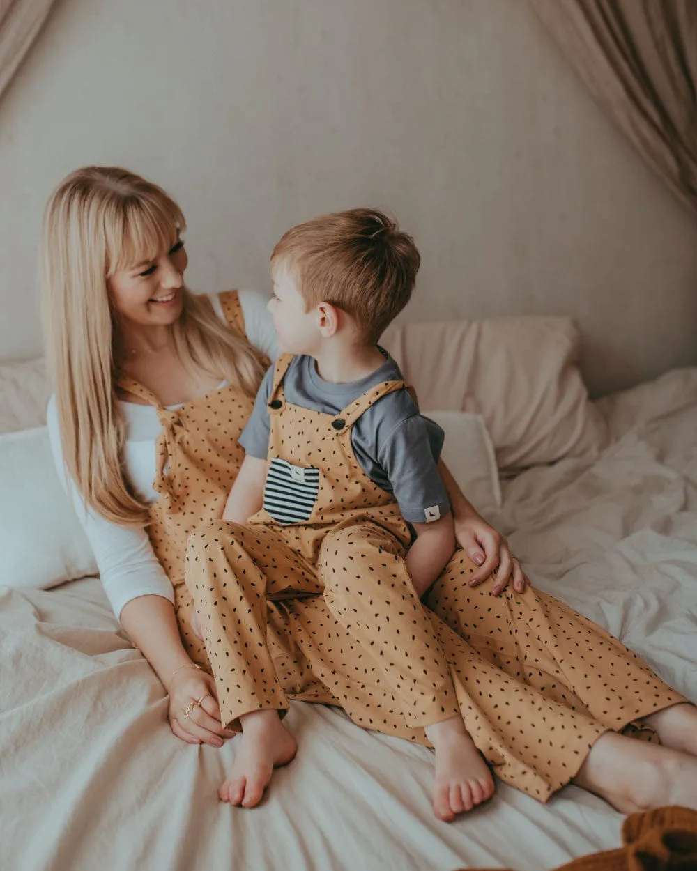 Lila Seeds Print Dungarees