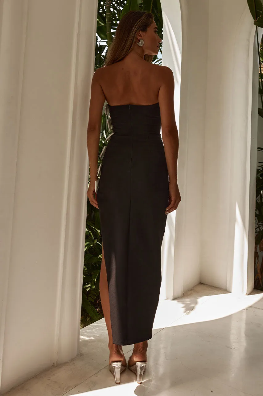 LILIA MAXI DRESS - BLACK