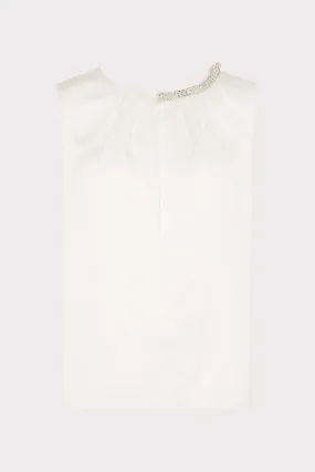 Lily Satin Crystal Embellished Top