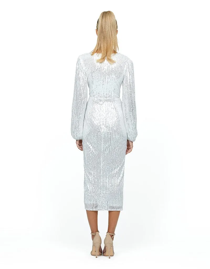 MARIAH LONG SLEEVED MIDI DRESS BL54D16S