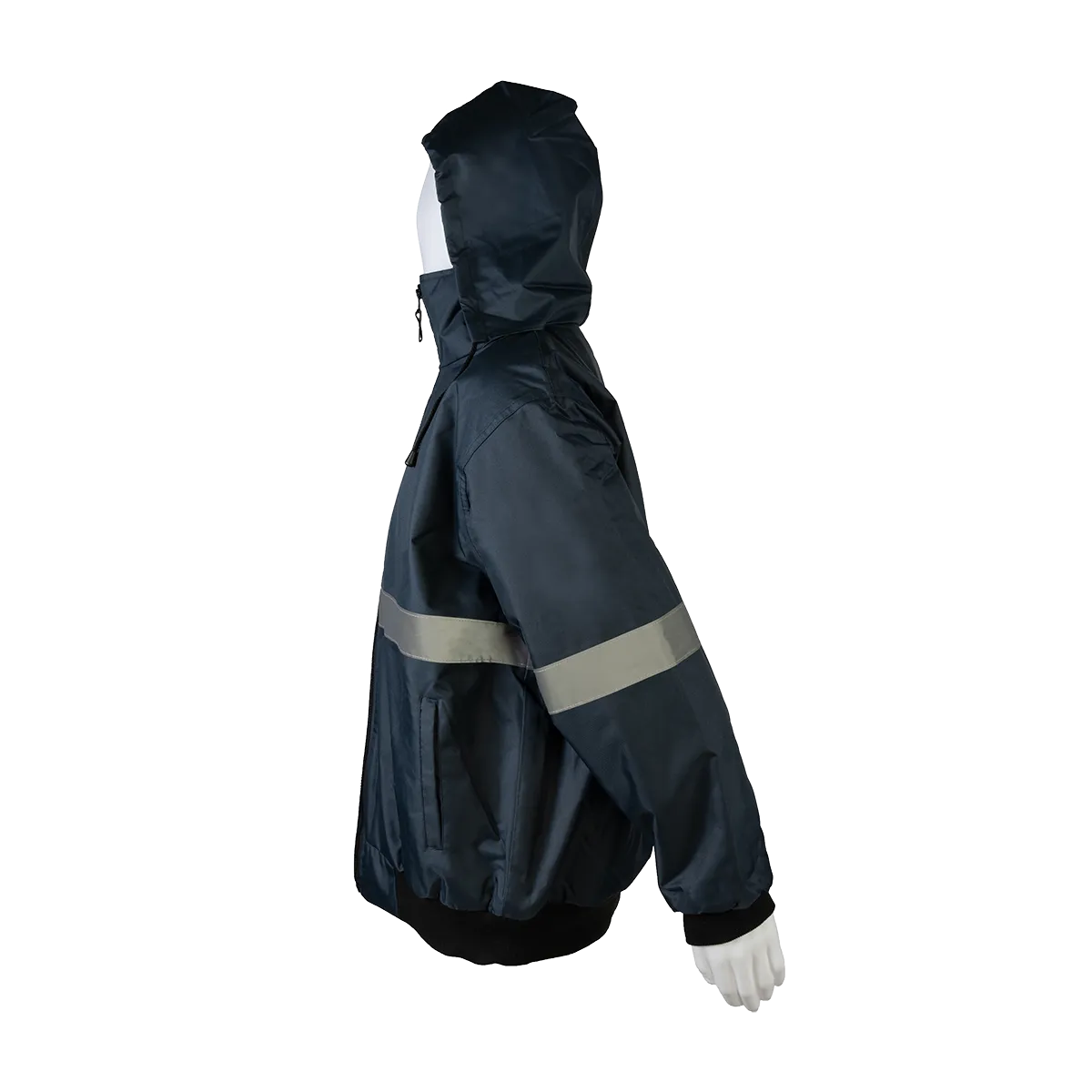 NVBJ-S1 Enhanced Visibility Waterproof Navy Blue Quilted Bomber Jacket