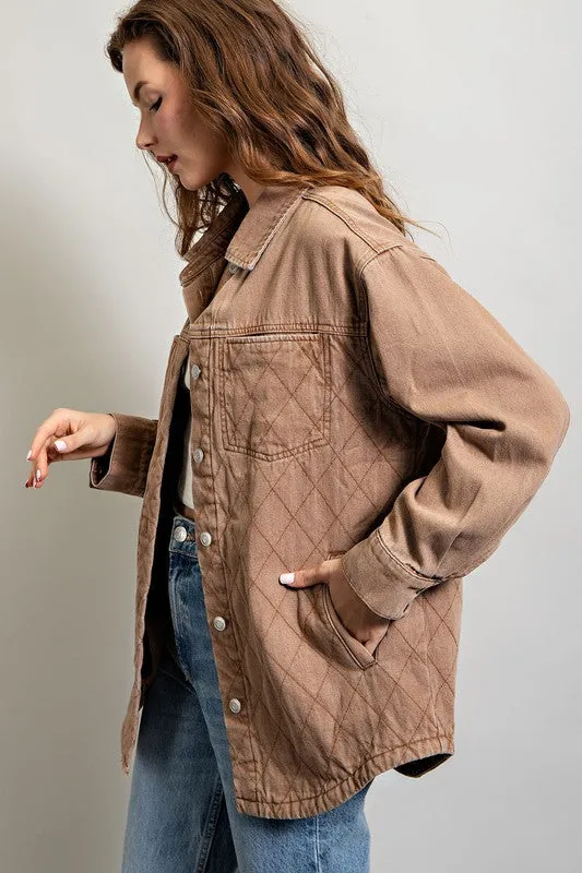 Quilted Button Down Jacket (DS)