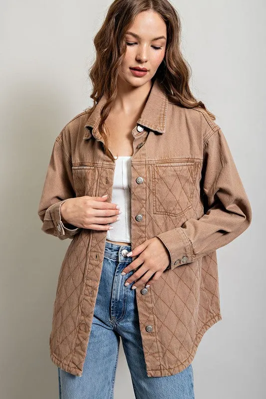 Quilted Button Down Jacket (DS)