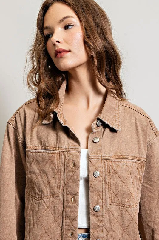 Quilted Button Down Jacket (DS)