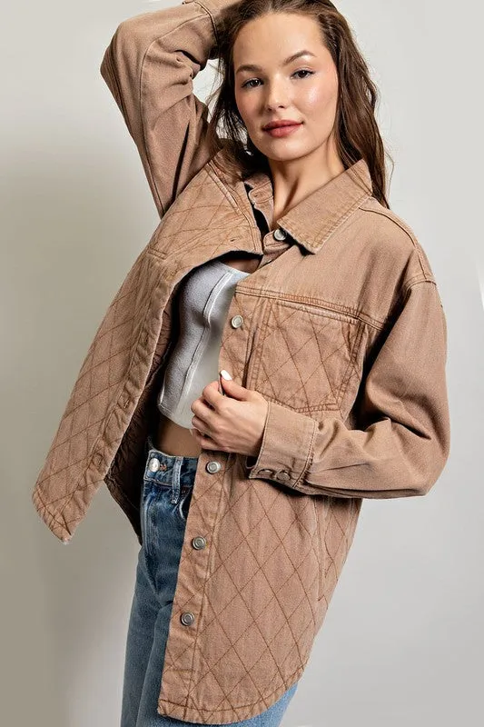 Quilted Button Down Jacket (DS)
