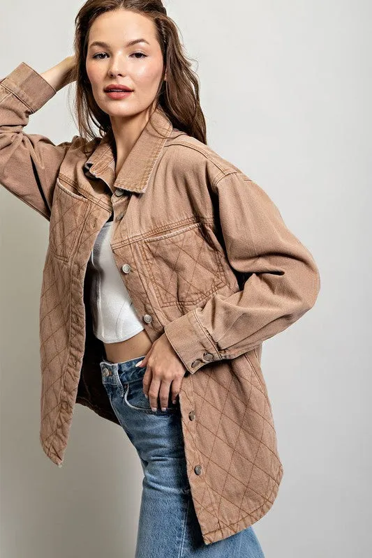 Quilted Button Down Jacket (DS)