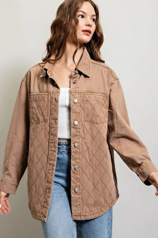 Quilted Button Down Jacket (DS)