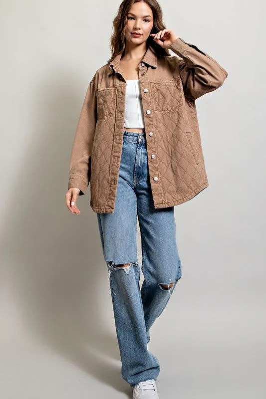Quilted Button Down Jacket (DS)