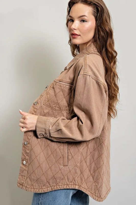 Quilted Button Down Jacket (DS)
