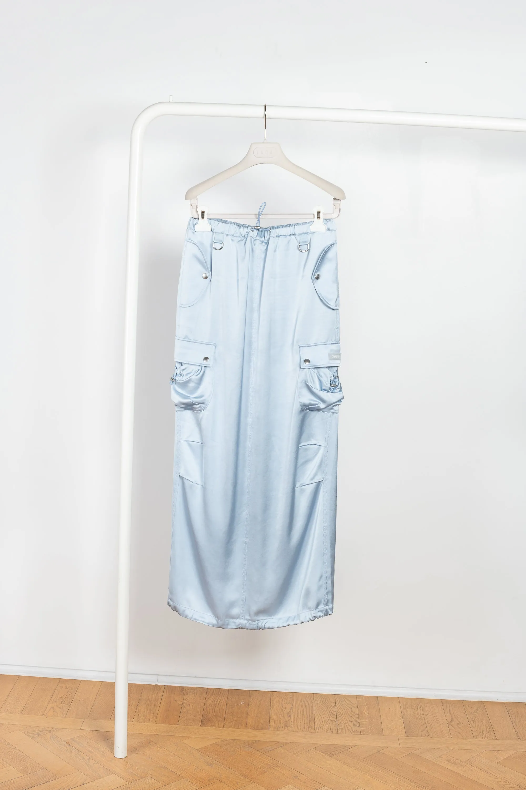 Satin Cargo Skirt