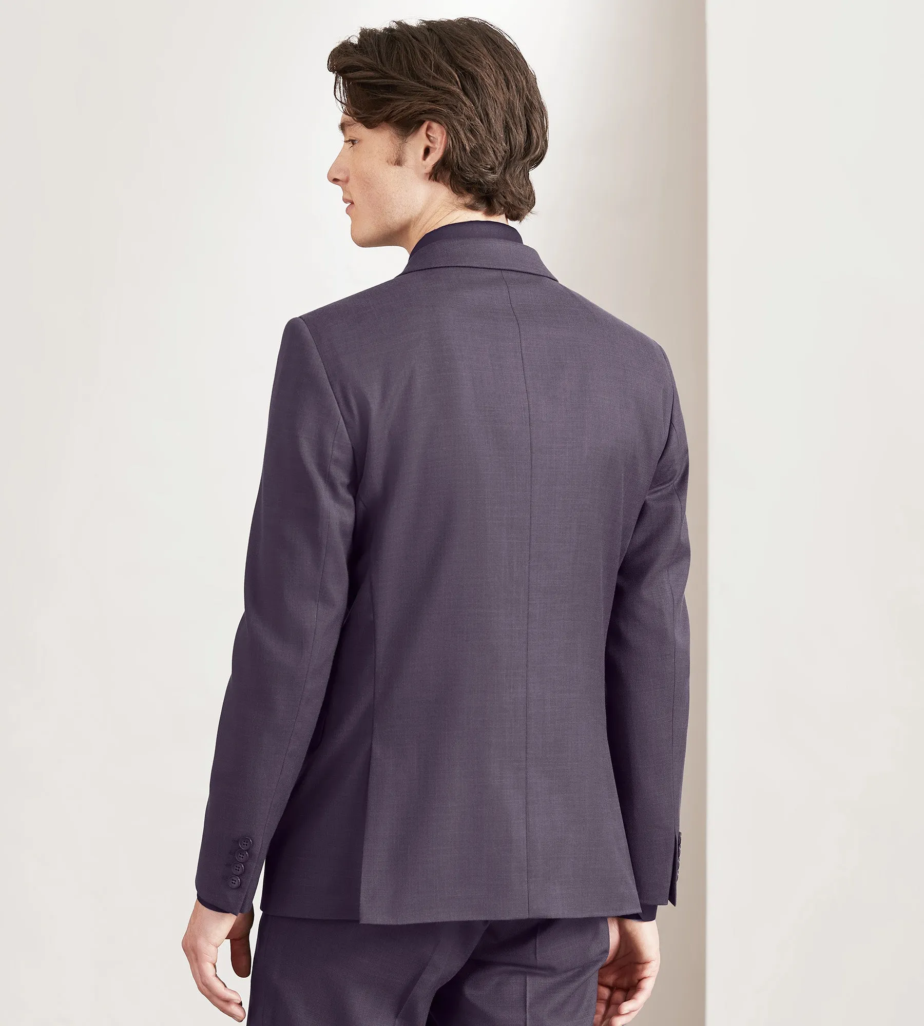 Slim Fit Deep Purple Solid Suit