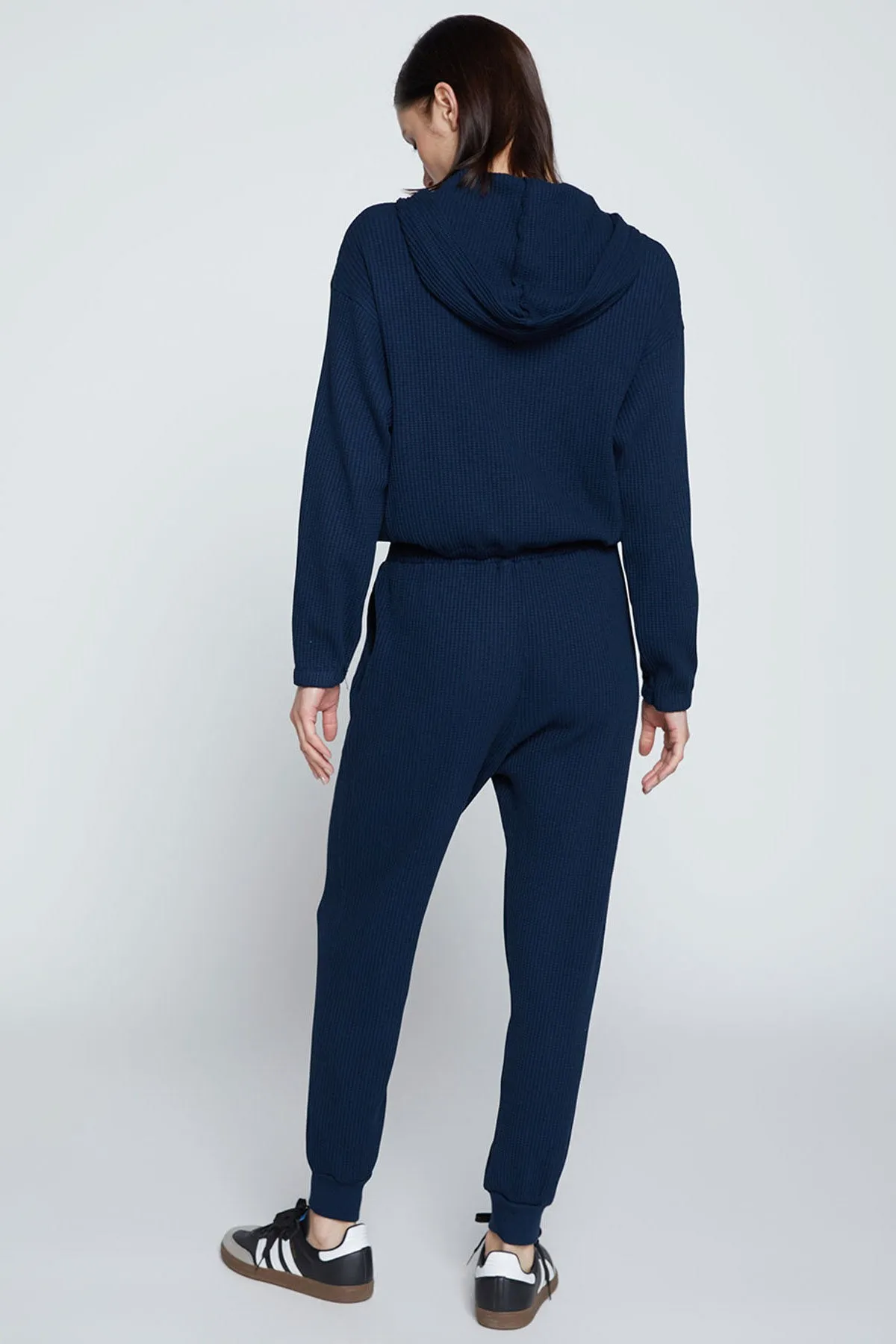 Stateside Luxe Thermal Drawstring Jogger in New Navy