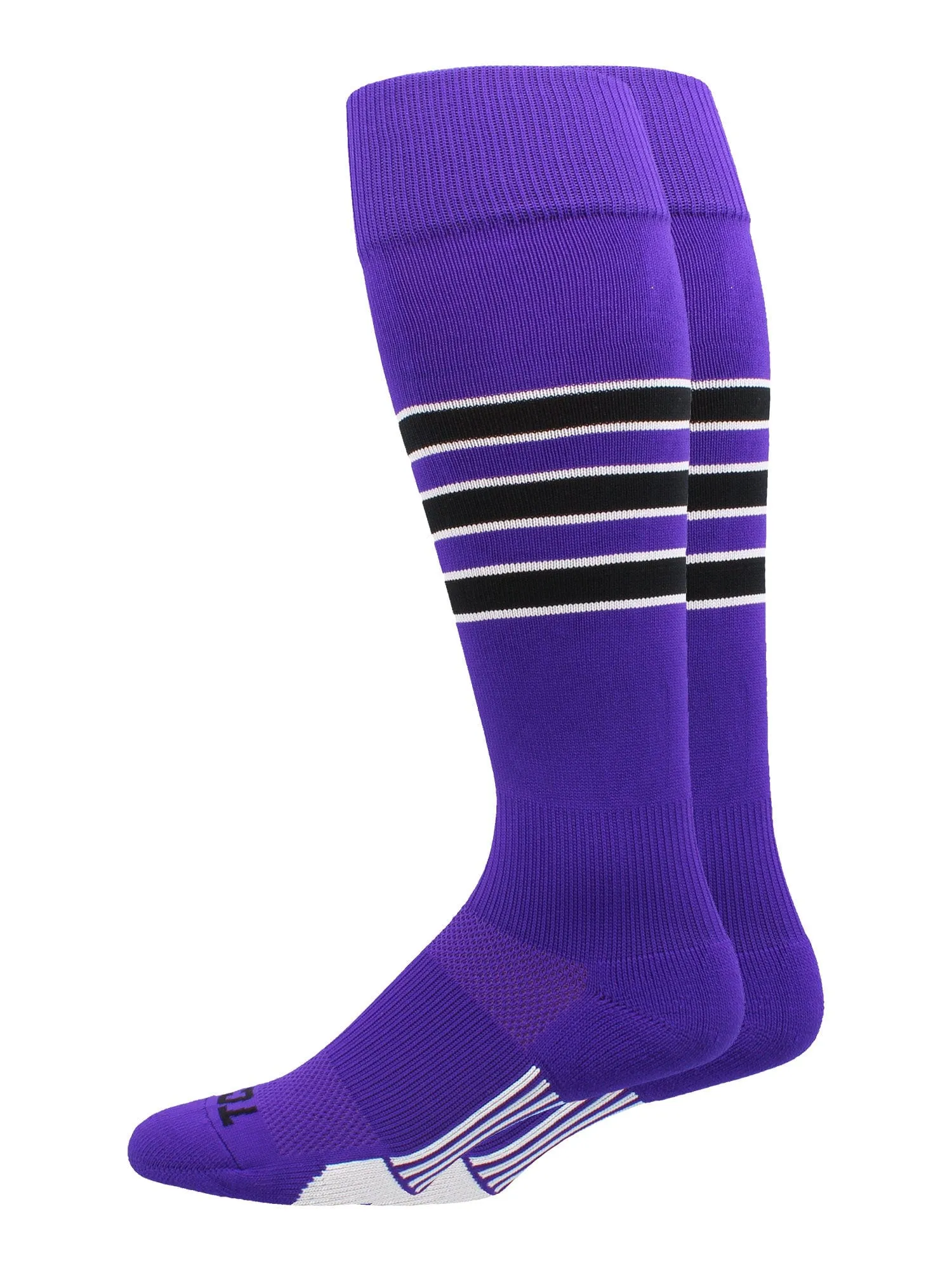 Striped Sofftball Socks Over the Calf Dugout Pattern D