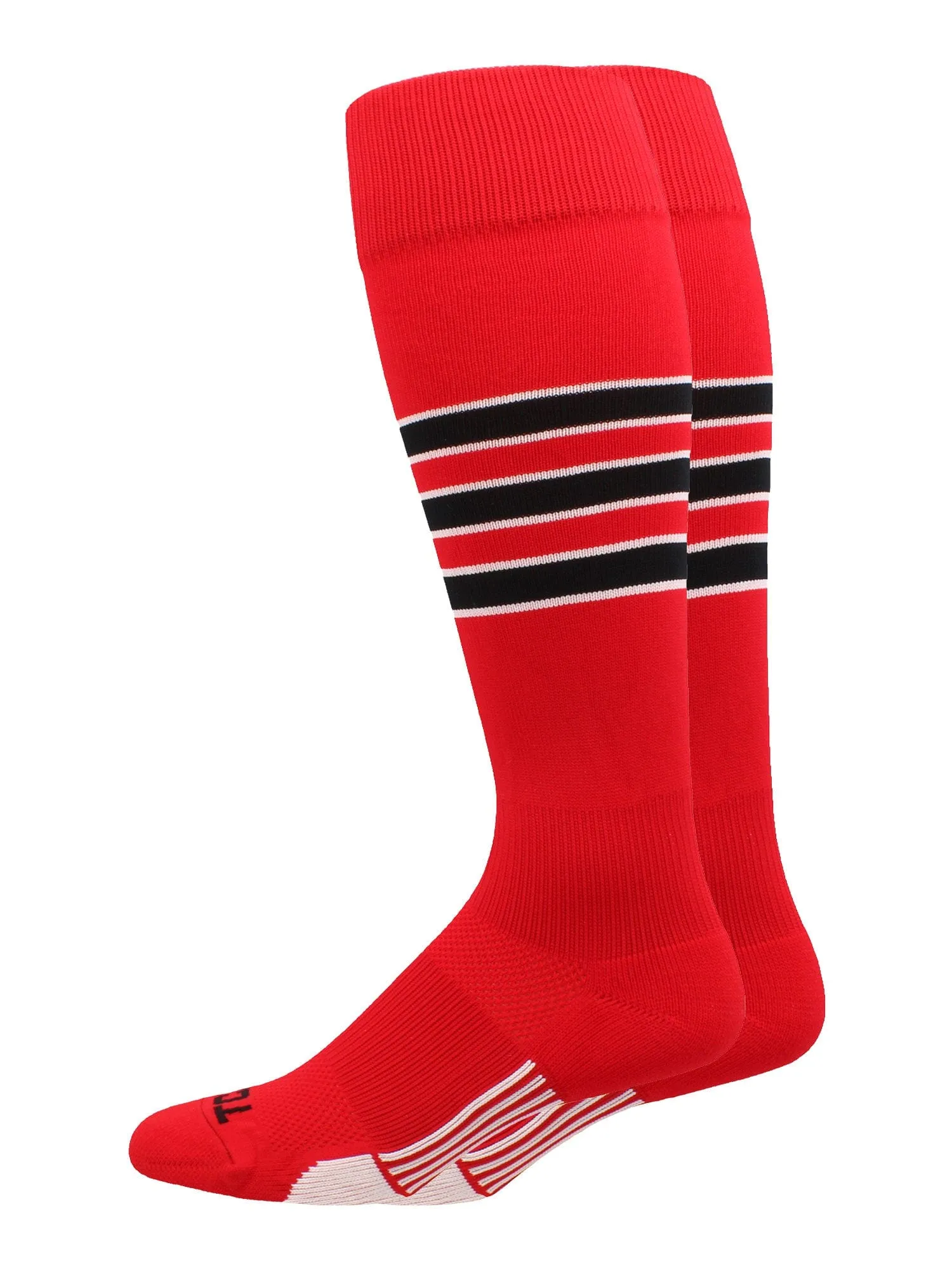 Striped Sofftball Socks Over the Calf Dugout Pattern D