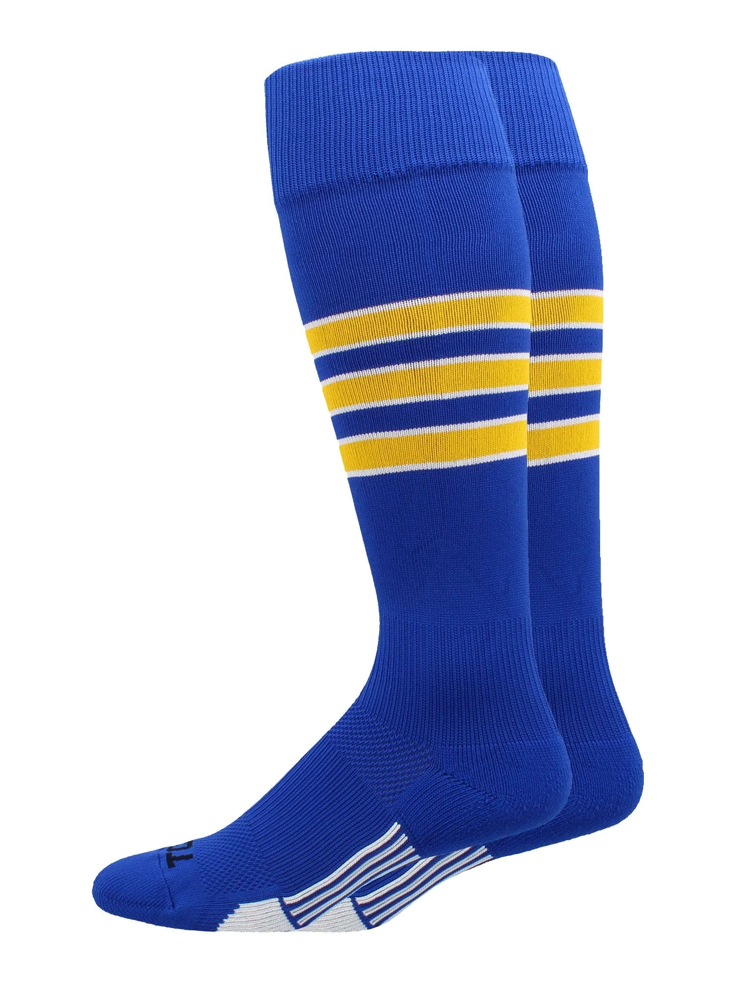 Striped Sofftball Socks Over the Calf Dugout Pattern D