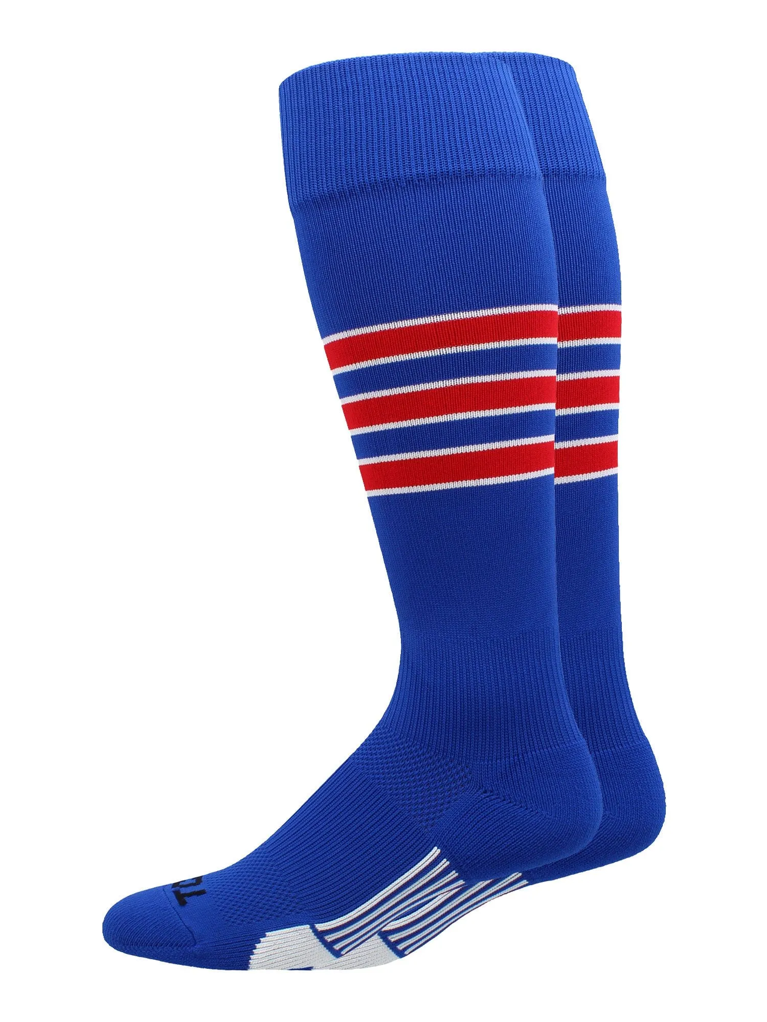 Striped Sofftball Socks Over the Calf Dugout Pattern D