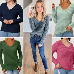 Tara V-Neck Long Sleeve