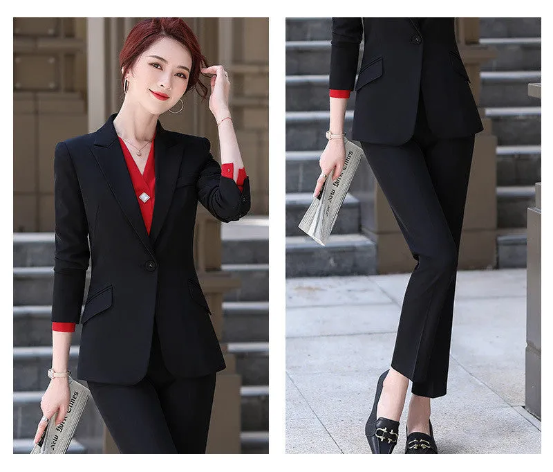 Women's Trouser Suit Office Professional Suit Jacket