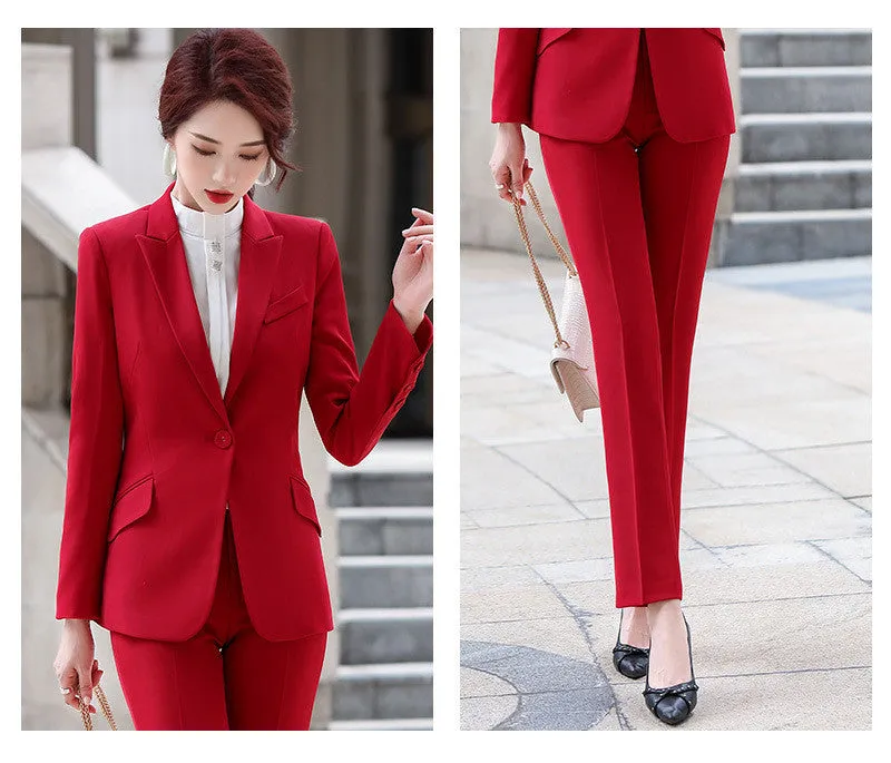 Women's Trouser Suit Office Professional Suit Jacket