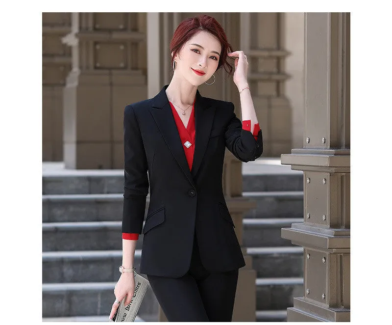 Women's Trouser Suit Office Professional Suit Jacket