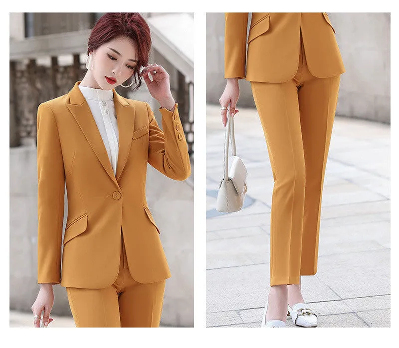 Women's Trouser Suit Office Professional Suit Jacket