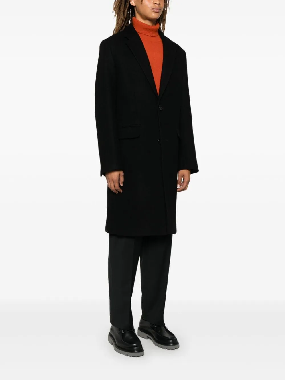 WOOL SINGLE-BREASTED COAT