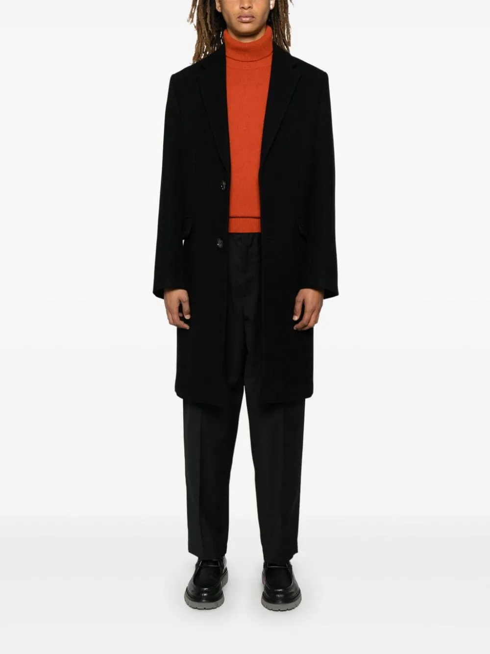 WOOL SINGLE-BREASTED COAT
