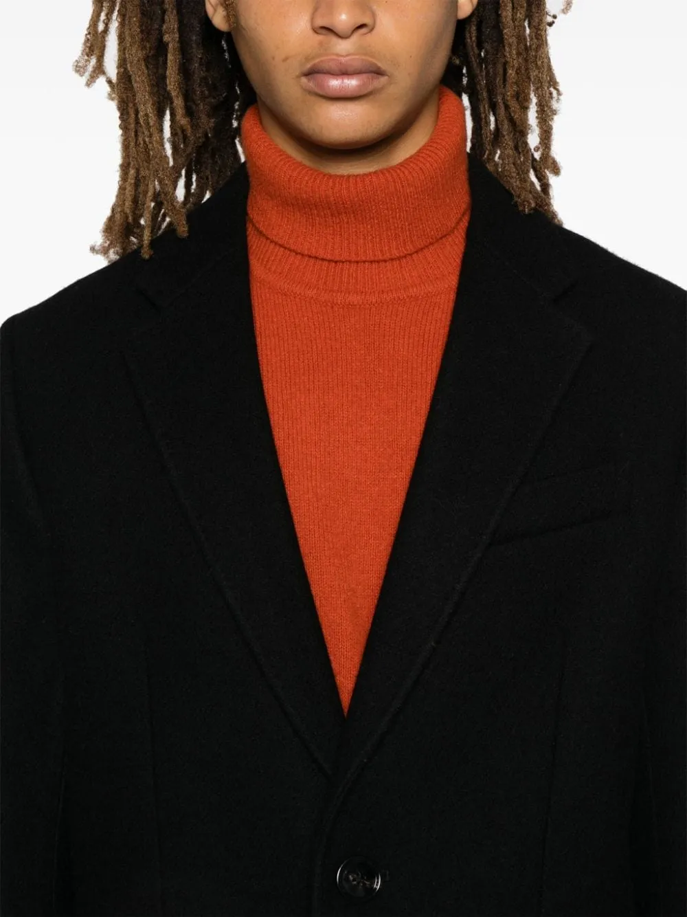 WOOL SINGLE-BREASTED COAT